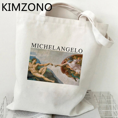 Michelangelo bevásárlótáska bolso élelmiszerbolt kézitáska bolsas de tela újrafelhasználható vásárlói táska sac cabas újrafelhasználható egyedi