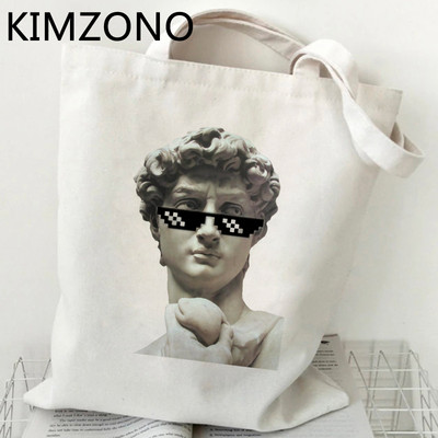 Michelangelo bevásárlótáska bolso élelmiszerbolt kézitáska bolsas de tela újrafelhasználható vásárlói táska sac cabas újrafelhasználható egyedi