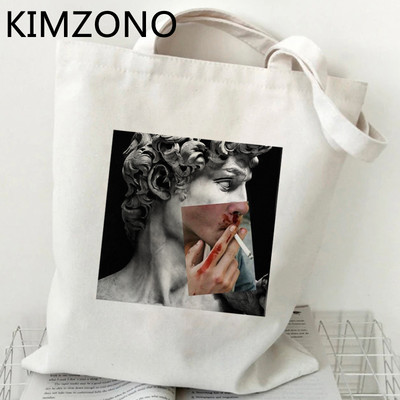 Michelangelo bevásárlótáska bolso élelmiszerbolt kézitáska bolsas de tela újrafelhasználható vásárlói táska sac cabas újrafelhasználható egyedi