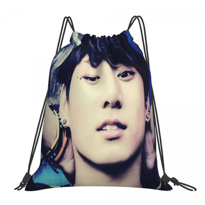 Jeon Jungkook Genți cu șnur Rucsaci Geanta pantofi Geanta școală Rucsac femeie Rucsac personalizat