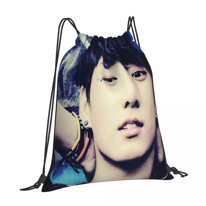 Jeon Jungkook Genți cu șnur Rucsaci Geanta pantofi Geanta școală Rucsac femeie Rucsac personalizat