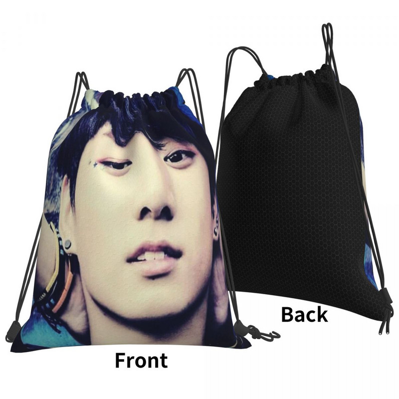 Jeon Jungkook Genți cu șnur Rucsaci Geanta pantofi Geanta școală Rucsac femeie Rucsac personalizat