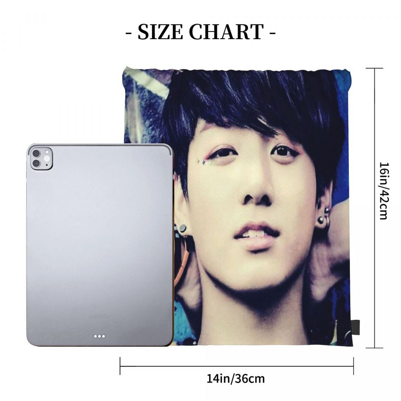 Jeon Jungkook Genți cu șnur Rucsaci Geanta pantofi Geanta școală Rucsac femeie Rucsac personalizat