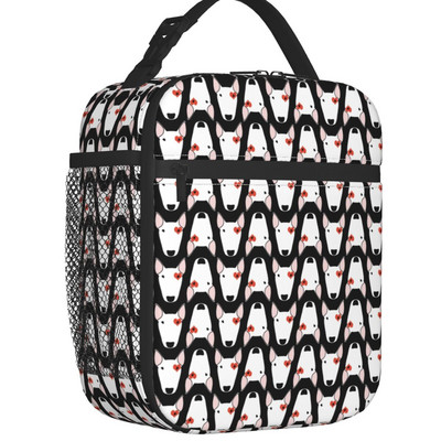 Miega bulterjers suns, termoizolēti pusdienu maisiņi sievietēm, animācijas filma, dzīvnieks, atkārtoti lietojams pusdienu maisiņš bērniem skolas pārtikas kaste