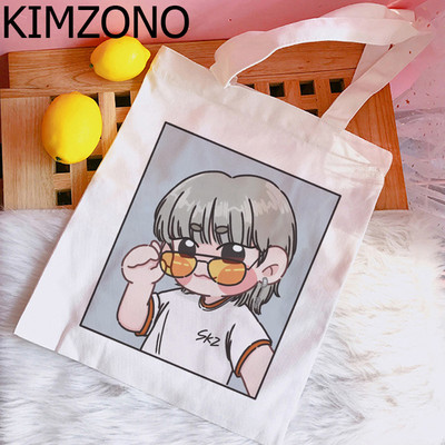 Kpop k Pop geanta de cumparaturi geanta de iuta geanta de mana reutilizabila sacola net ecobag shoping sac toile