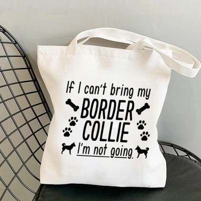 Geantă tote cu imprimeu Heads of Border Collie pentru cumpărători femei Harajuku geantă de mână pentru cumpărături fată Geantă de cumpărături de umăr Geanta de pânză pentru femei