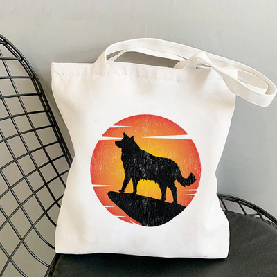 Geantă tote cu imprimeu Heads of Border Collie pentru cumpărători femei Harajuku geantă de mână pentru cumpărături fată Geantă de cumpărături de umăr Geanta de pânză pentru femei