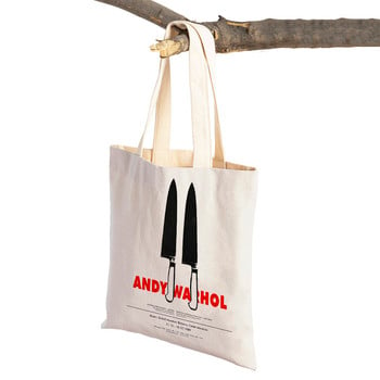 Andy Warhol Skeleton Gallery Τσάντα αγορών Διπλή εκτύπωση Eco Casual Nordic Shopper Τσάντες Lady Canvas Tote Γυναικεία τσάντα ταξιδιού