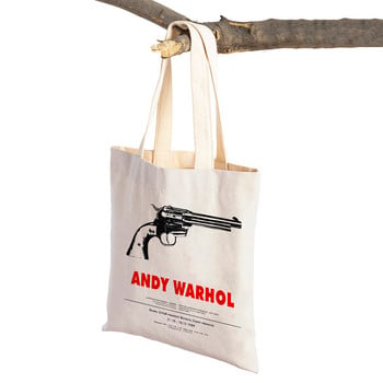 Andy Warhol Skeleton Gallery Τσάντα αγορών Διπλή εκτύπωση Eco Casual Nordic Shopper Τσάντες Lady Canvas Tote Γυναικεία τσάντα ταξιδιού