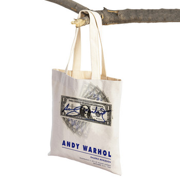 Andy Warhol Skeleton Gallery Τσάντα αγορών Διπλή εκτύπωση Eco Casual Nordic Shopper Τσάντες Lady Canvas Tote Γυναικεία τσάντα ταξιδιού