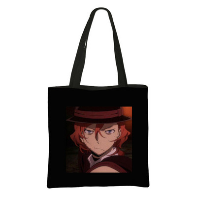 Anime Bungo hulkuvate koerte ostukotid tumedad harajuku gooti stiilis kandekott Suure mahutavusega õlakott naistele vabaaja käekott