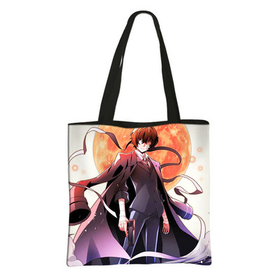 Anime Bungo hulkuvate koerte ostukotid tumedad harajuku gooti stiilis kandekott Suure mahutavusega õlakott naistele vabaaja käekott