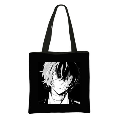 Anime Bungo hulkuvate koerte ostukotid tumedad harajuku gooti stiilis kandekott Suure mahutavusega õlakott naistele vabaaja käekott