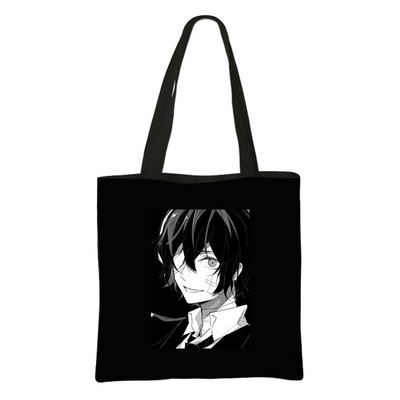 Anime Bungo hulkuvate koerte ostukotid tumedad harajuku gooti stiilis kandekott Suure mahutavusega õlakott naistele vabaaja käekott