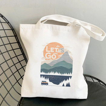 2021 Shopper Let it Bee Cartoons Printed Tote Bag γυναικεία τσάντα Harajuku shopper κορίτσι Τσάντα για ψώνια Shoulder Τσάντα Lady Canvas