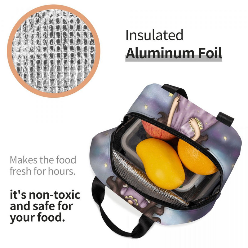 Santoro Gorjussi tärnide lõunakarp naistele Lekkimiskindel Anime Girl Cooler Soojusisolatsiooniga lõunakott Koolilapsed Õpilane