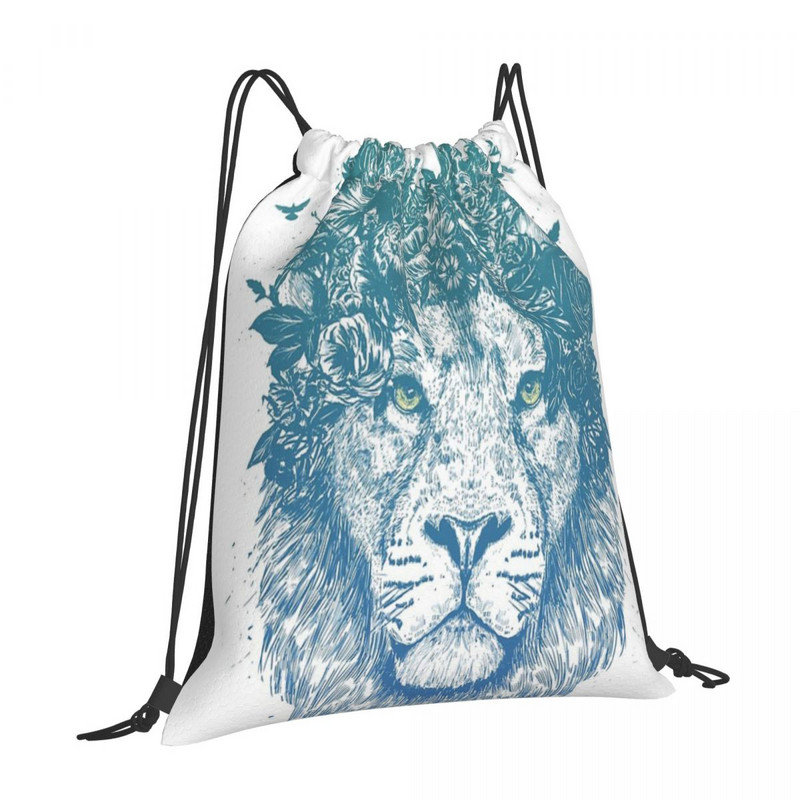 Floral Lion Drawstring Torbe Ruksaci Ruksak Školska torba Muška ruksak Drawstring Muški