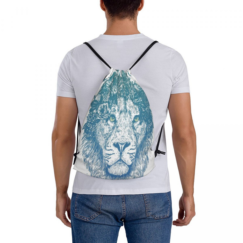Floral Lion Drawstring Torbe Ruksaci Ruksak Školska torba Muška ruksak Drawstring Muški