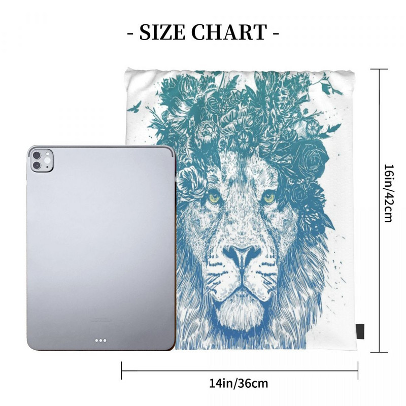 Floral Lion Drawstring Torbe Ruksaci Ruksak Školska torba Muška ruksak Drawstring Muški