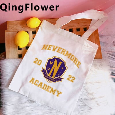 Wednesday Addams shopping bag shopper tote canvas shopping recycle bag shopper bag bolsas ecologicas jute sac cabas tote cabas