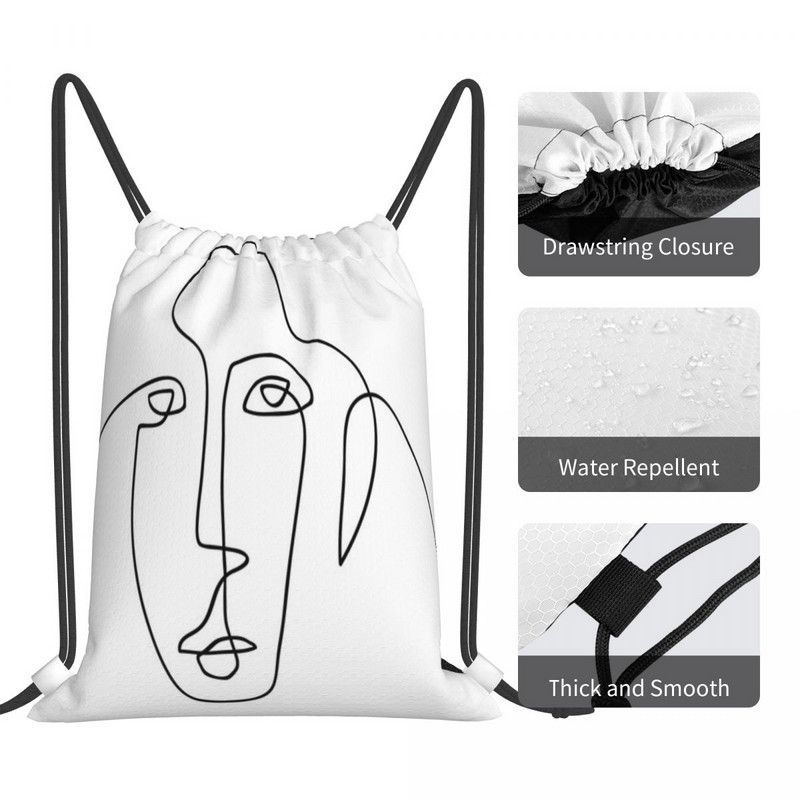 One Face - One Line Art Torbe s uzicom Ruksaci Ruksaci Ženska torba Torba Ruksak s uzicom Muški