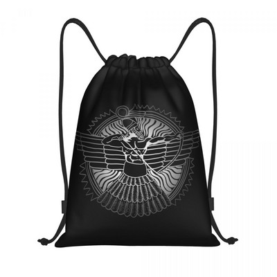 „Aramean Suryoyo“ logotipas sutraukiamas kuprinės krepšiai vyrams, moterims, lengvi, Sirijos Asirijos vėliava, sporto salė, sportiniai krepšiai, krepšiai apsipirkti