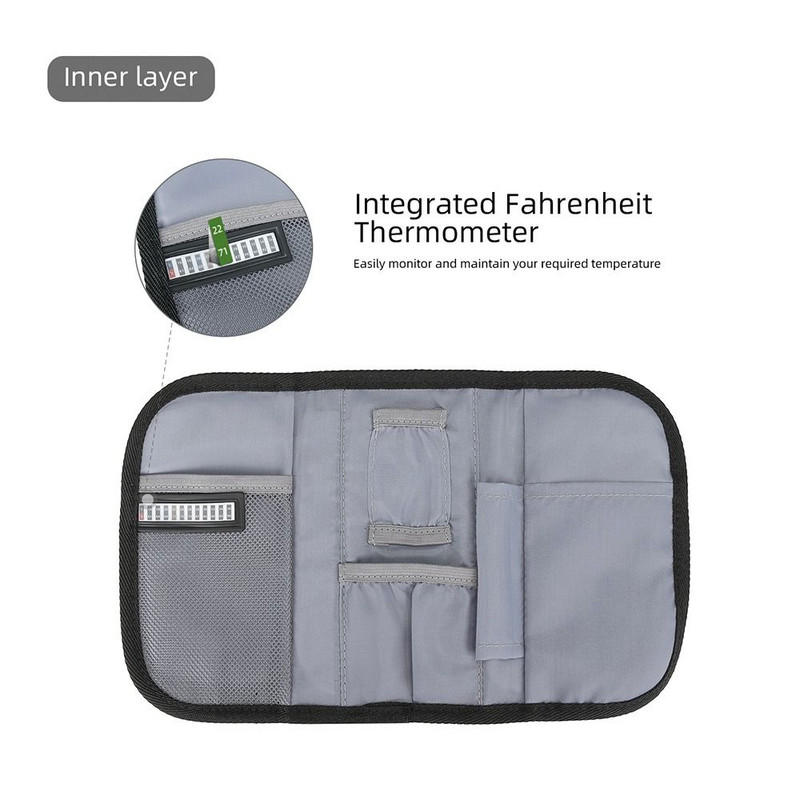 Nešiojamas diabeto insulino aušinimo maišelio apsauginė tabletė, atšaldyta ledo pakuotė Medicla aušintuvo izoliacijos organizatoriaus kelioninis dėklas