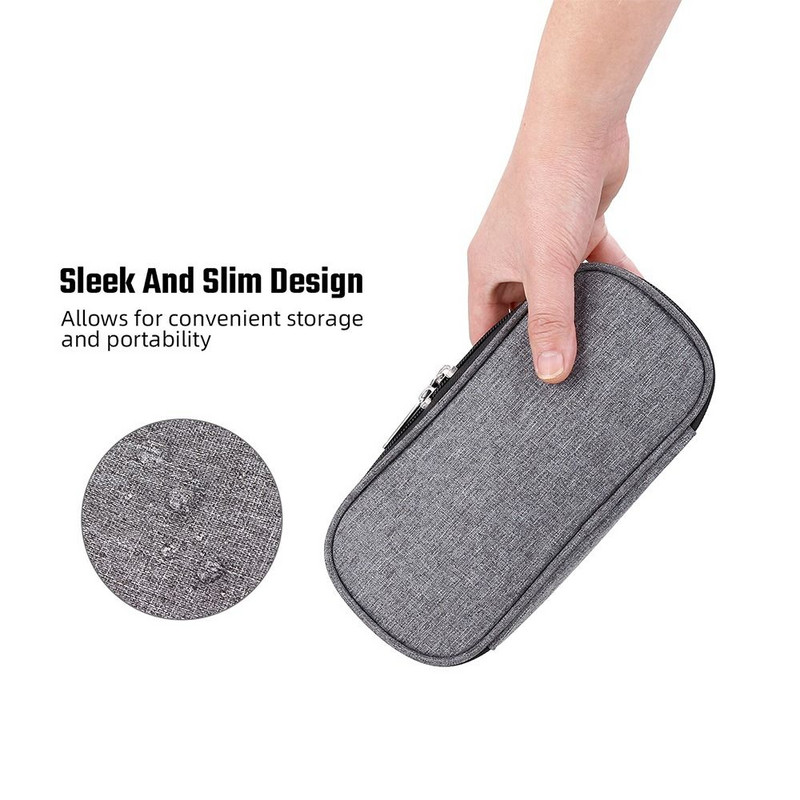 Nešiojamas diabeto insulino aušinimo maišelio apsauginė tabletė, atšaldyta ledo pakuotė Medicla aušintuvo izoliacijos organizatoriaus kelioninis dėklas