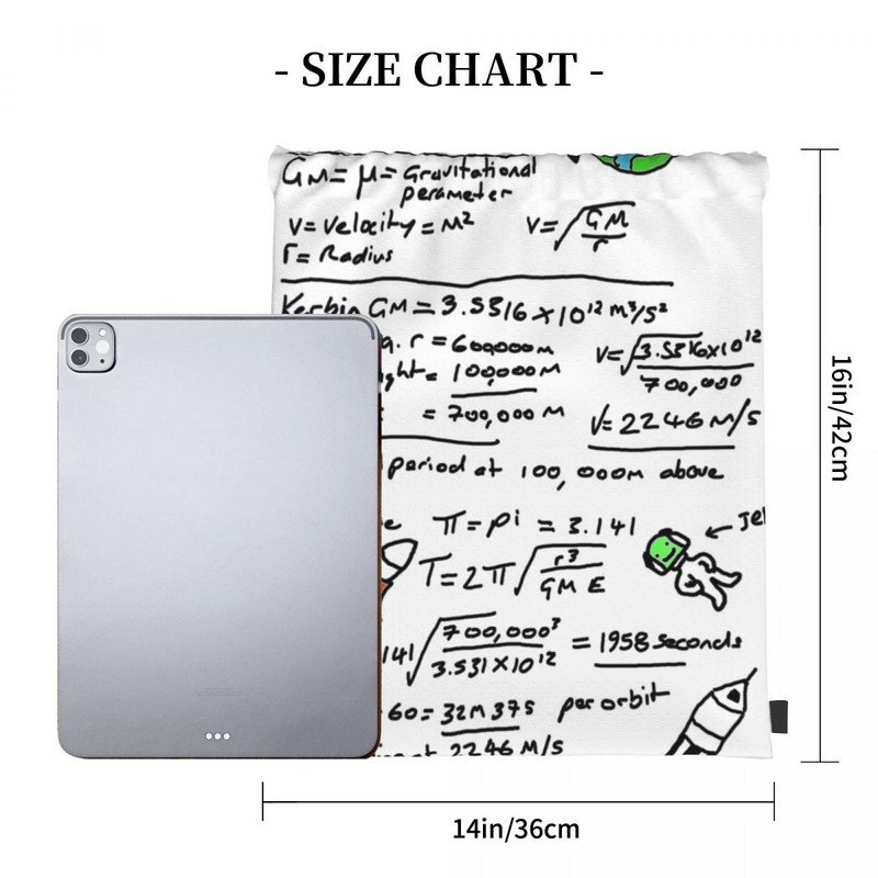 Kerbal Orbit Science 1 Genți cu șnur Rucsaci Rucsac pentru școală Husă din material textil Genți cu șnur