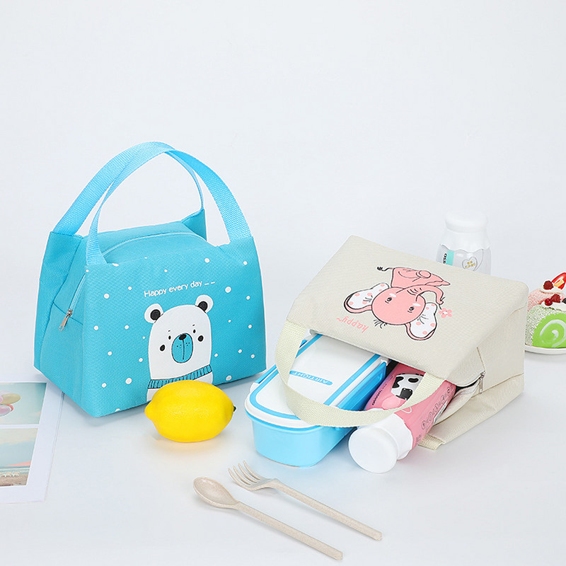 Jauna karikatūra pusdienu kastes soma Ūdensizturīga piknika soma Pārtikas dzesētāja soma Pārnēsājama rokassomiņa Termizolēta pusdienu soma sievietēm, bērnu soma