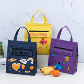 Geantă de prânz izolată de mare capacitate pentru femei Geanta frigorifică portabilă, impermeabilă, pentru picnic, pentru călătorie, recipient termic pentru alimente, pungi Bento