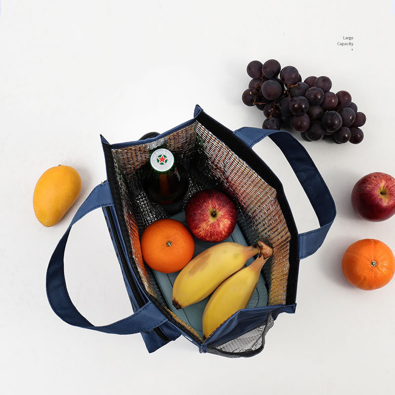 Geantă de prânz izolată de mare capacitate pentru femei Geanta frigorifică portabilă, impermeabilă, pentru picnic, pentru călătorie, recipient termic pentru alimente, pungi Bento