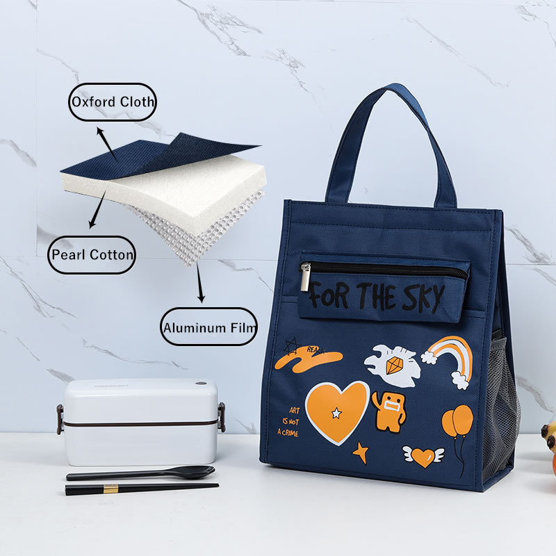 Geantă de prânz izolată de mare capacitate pentru femei Geanta frigorifică portabilă, impermeabilă, pentru picnic, pentru călătorie, recipient termic pentru alimente, pungi Bento