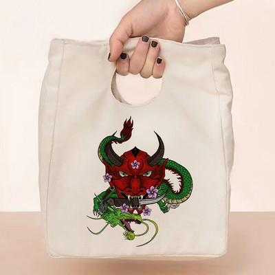 Termalna torba za ručak i večeru Organizator Mačji print na platnu Dječja škola Piknik Putna kutija za doručak Izolirane ručne torbe za hranu Torbe za hlađenje