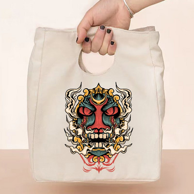 Termalna torba za ručak i večeru Organizator Mačji print na platnu Dječja škola Piknik Putna kutija za doručak Izolirane ručne torbe za hranu Torbe za hlađenje