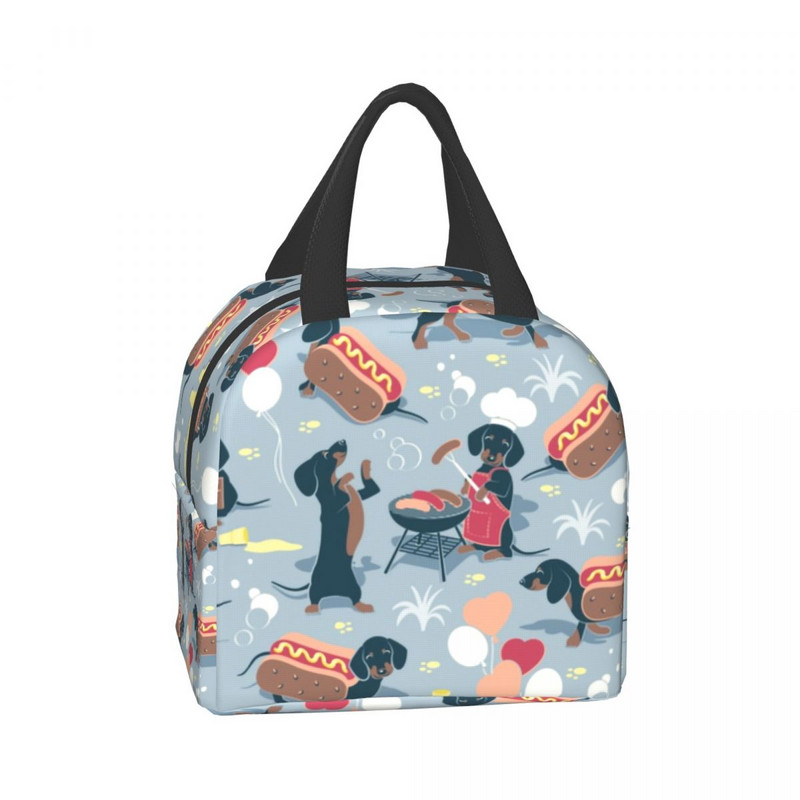 Taksų šunų izoliuotas priešpiečių krepšys moterims Resuable Barsuko dešra Wiener terminis aušintuvas Bento Box Office darbo mokykla