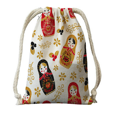 Bandă de imprimare digitală de pânză de călătorie pânză set rusesc model bebeluș rucsac rucsac geantă de călătorie