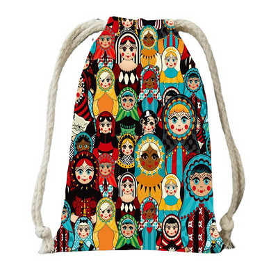 Bandă de imprimare digitală de pânză de călătorie pânză set rusesc model bebeluș rucsac rucsac geantă de călătorie