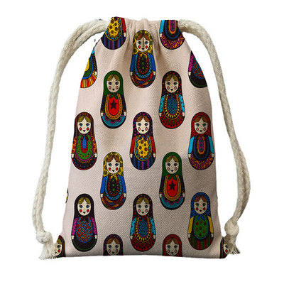 Bandă de imprimare digitală de pânză de călătorie pânză set rusesc model bebeluș rucsac rucsac geantă de călătorie