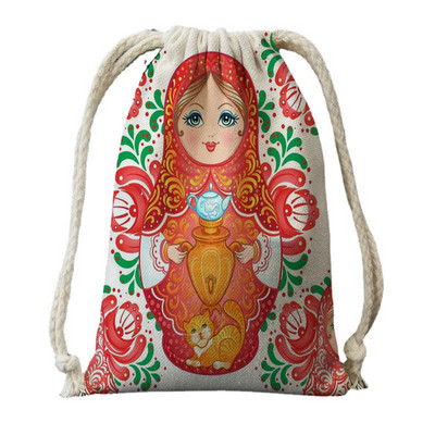 Bandă de imprimare digitală de pânză de călătorie pânză set rusesc model bebeluș rucsac rucsac geantă de călătorie