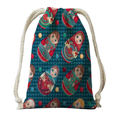 Bandă de imprimare digitală de pânză de călătorie pânză set rusesc model bebeluș rucsac rucsac geantă de călătorie