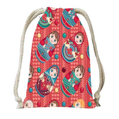 Bandă de imprimare digitală de pânză de călătorie pânză set rusesc model bebeluș rucsac rucsac geantă de călătorie