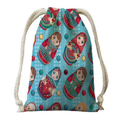 Bandă de imprimare digitală de pânză de călătorie pânză set rusesc model bebeluș rucsac rucsac geantă de călătorie