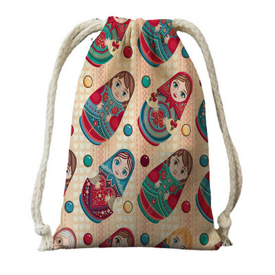 Bandă de imprimare digitală de pânză de călătorie pânză set rusesc model bebeluș rucsac rucsac geantă de călătorie