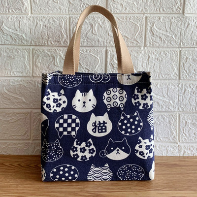 Genți de prânz din pânză cu izolare termică, drăguț, desene animate, munca școlară, geantă de mână pentru depozitarea alimentelor pentru femei, husă de picnic în aer liber