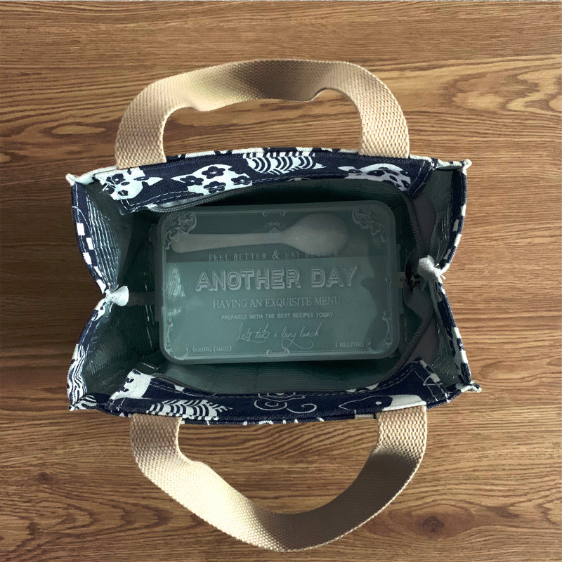 Genți de prânz din pânză cu izolare termică, drăguț, desene animate, munca școlară, geantă de mână pentru depozitarea alimentelor pentru femei, husă de picnic în aer liber