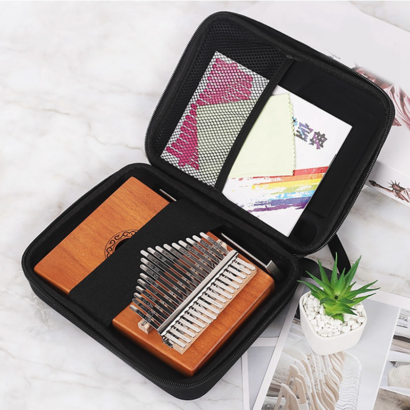 Kalimba Case Thumb Piano Box Bag Ūdensizturīgs Triecienizturīgs Perkusijas Tastatūras Mūzikas instrumentu daļa