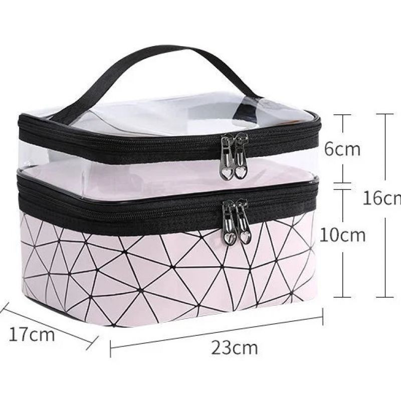 Új többfunkciós utazó átlátszó sminktáska nagy kapacitású utazási sminkrendező vízálló piperecikkekhez szépségtároló sminktokok