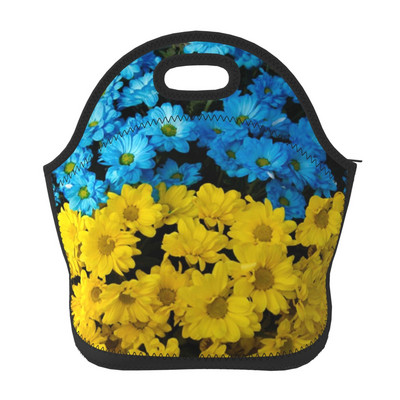 Geantă de prânz din neopren cu drapelul Ucrainei/Cutie de prânz/Toc de prânz/Gerți de picnic Frigorific izolat Organizator de călătorie Scoala Birou de lucru