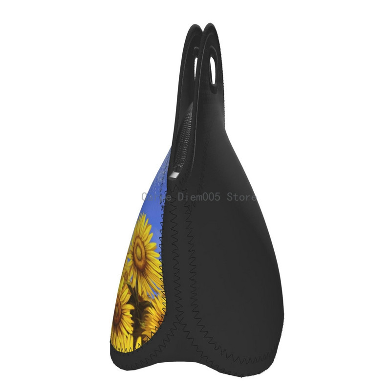 Geantă de prânz din neopren cu drapelul Ucrainei/Cutie de prânz/Toc de prânz/Gerți de picnic Frigorific izolat Organizator de călătorie Scoala Birou de lucru